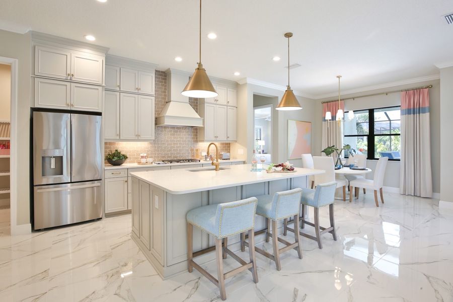 Furnished interior view inside a new home in Boca Royale Golf & Country Club at Wellen Park, Englewood (Image 13).