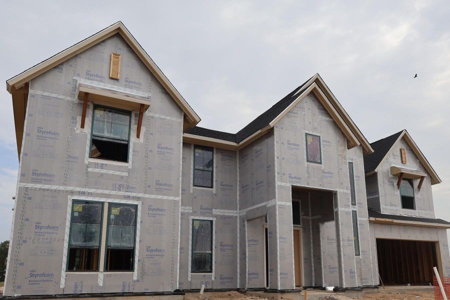 In-progress construction of a new home in Woodson’s Reserve, Spring, TX (Image 7).