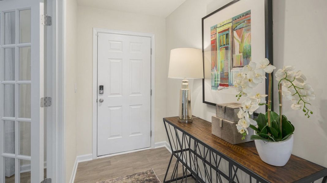 Representative furnished interior of a home built from the Galen by D.R. Horton in Country Creek, Lexington (Image 11).