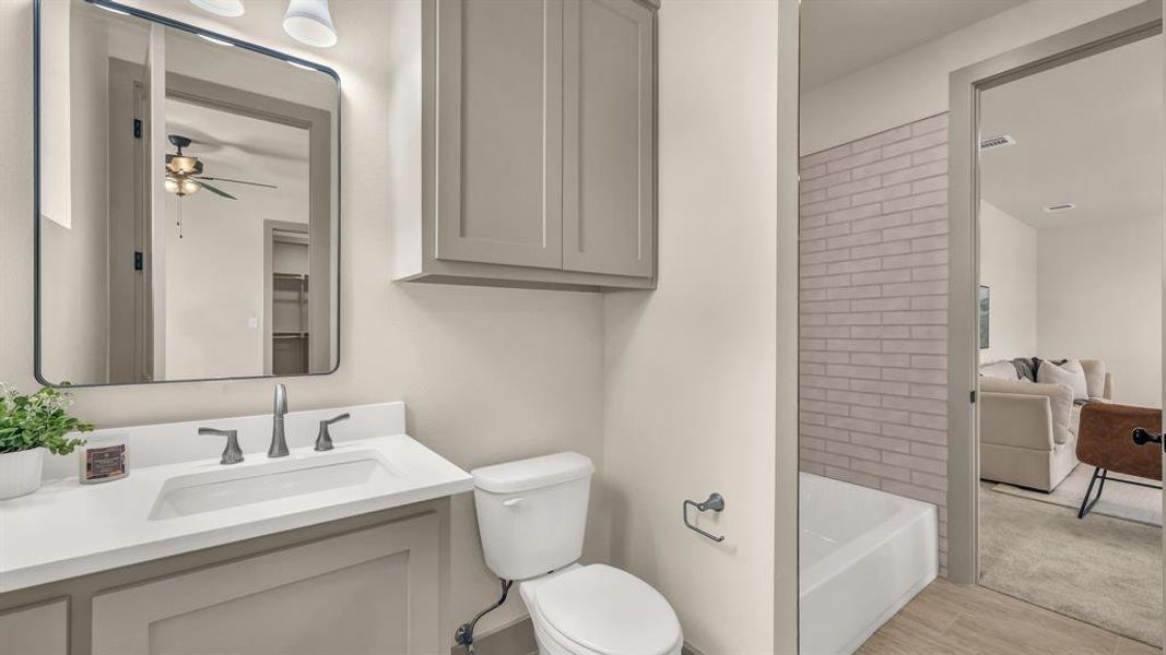 Furnished interior view inside a new home in , Aledo (Image 13).