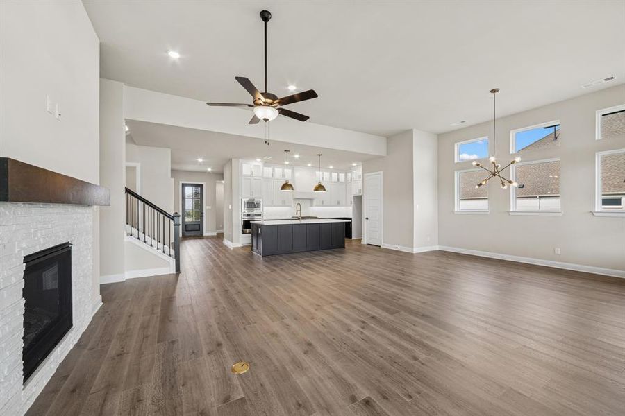 Spacious, unfurnished interior of a new home in Pecan Square - Estates, Northlake (Image 29). Spacious, unfurnished interior of a new home in Pecan Square - Estates, Northlake (Image 29).
