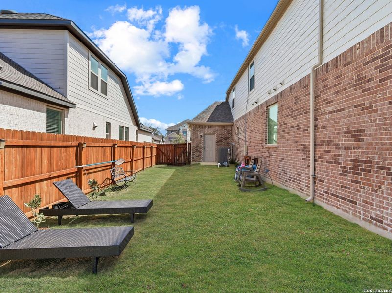 Exterior details and patio area of a home in Corley Farms, Boerne (Image 26).
