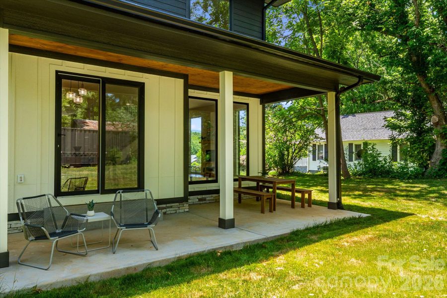 Exterior details and patio area of a home in , Black Mountain (Image 30). Exterior details and patio area of a home in , Black Mountain (Image 30).