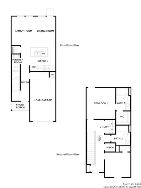 2D floor plan layout of this home in Bollinger, Maxwell, TX (Image 3).