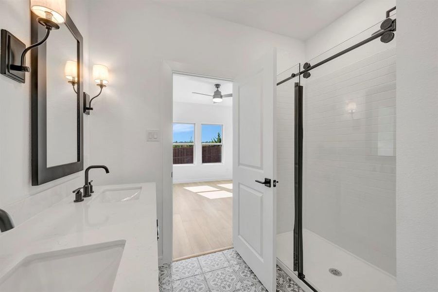 Furnished interior view inside a new home in Aspire at Noble Ridge, Howe (Image 16).