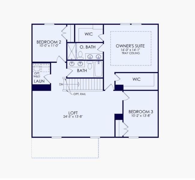 2D floor plan layout of this home in Anderson Point, McDonough, GA (Image 2).