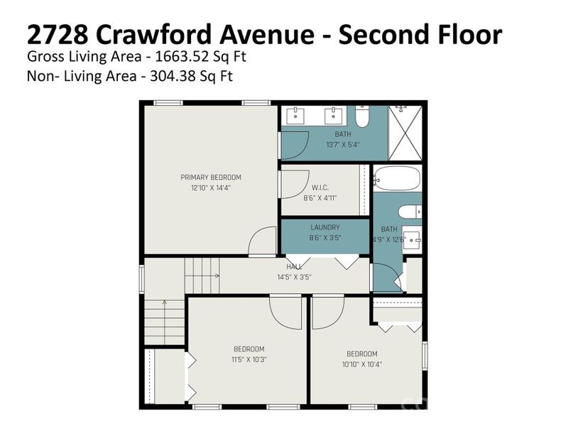 2D floor plan layout of this home in , Gastonia, NC (Image 6).
