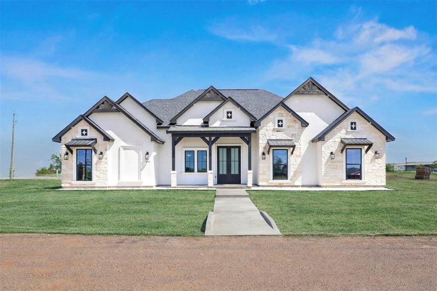 Front exterior of a new home in , Mabank, TX, highlighting curb appeal (Image 20).