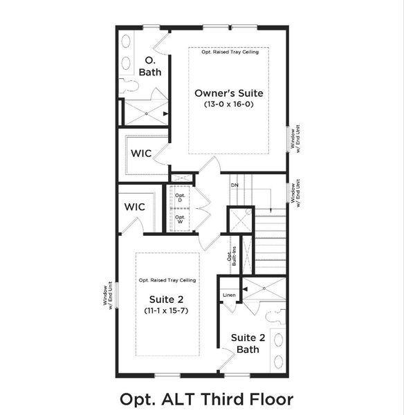 2D floor plan layout for the Seaton by DRB Homes in The Eighteen, Atlanta, GA (Image 24).