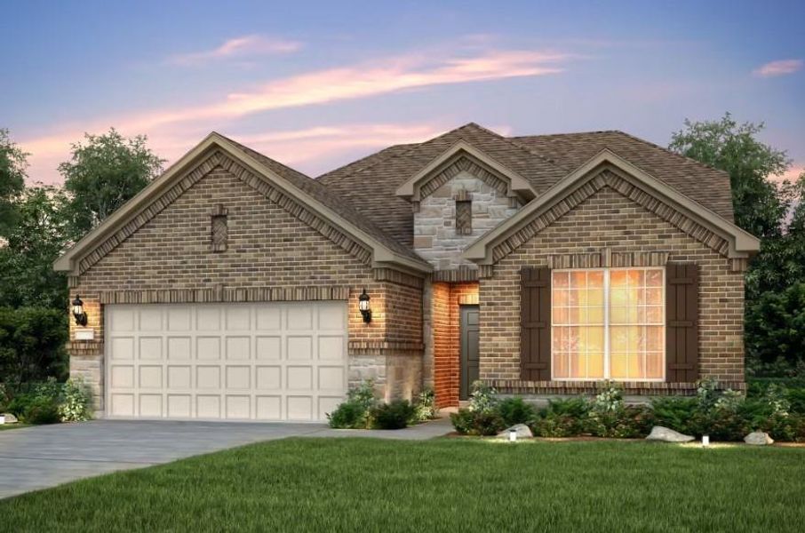 Pulte Homes, Mooreville elevation B, rendering