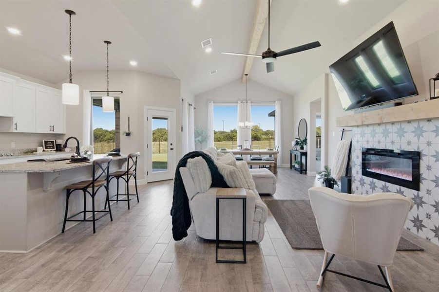 Furnished interior view inside a new home in , Burleson (Image 15).