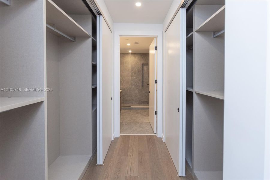 Master bedroom walk-in closet