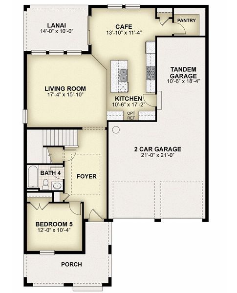 2D floor plan layout of this home in Northlake at Ovation, Winter Garden, FL (Image 4). 2D floor plan layout of this home in Northlake at Ovation, Winter Garden, FL (Image 4).