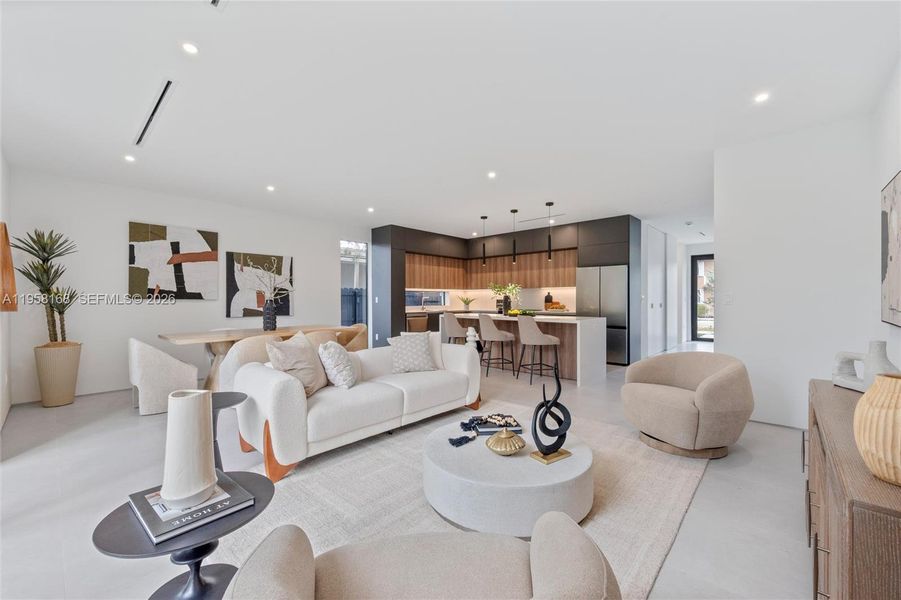 Furnished interior view inside a new home in , Miami (Image 19).
