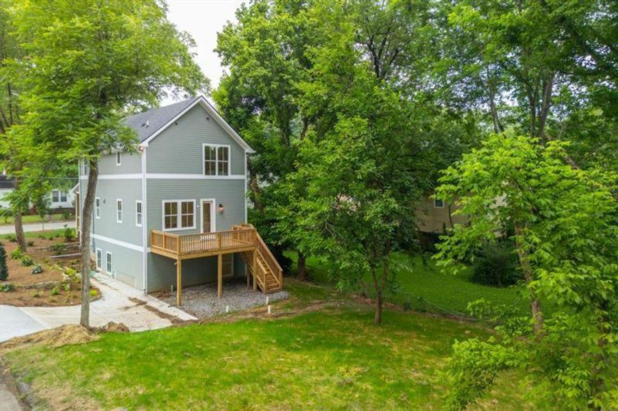 Front exterior of a new home in , Atlanta, GA, highlighting curb appeal (Image 22).