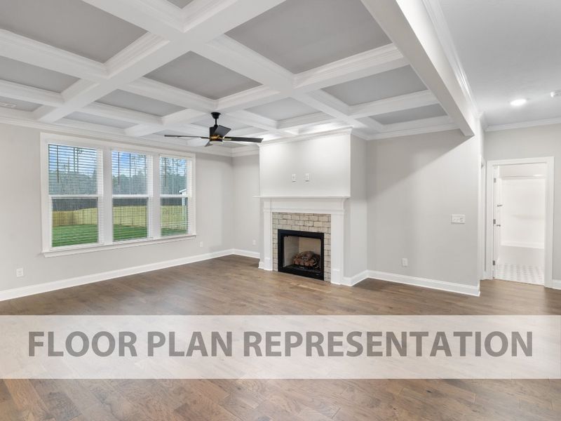 Representative unfurnished interior of a home built from the Winter Park by Ivey Homes in Crawford Creek, Grovetown (Image 9).