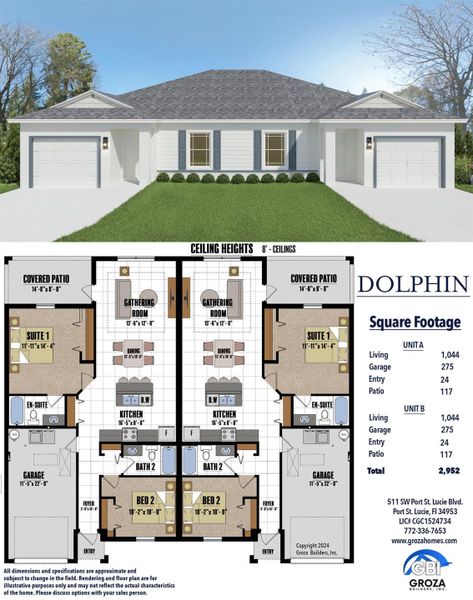 Front exterior of a new home in , Sebastian, FL, highlighting curb appeal (Image 12). Front exterior of a new home in , Sebastian, FL, highlighting curb appeal (Image 12).