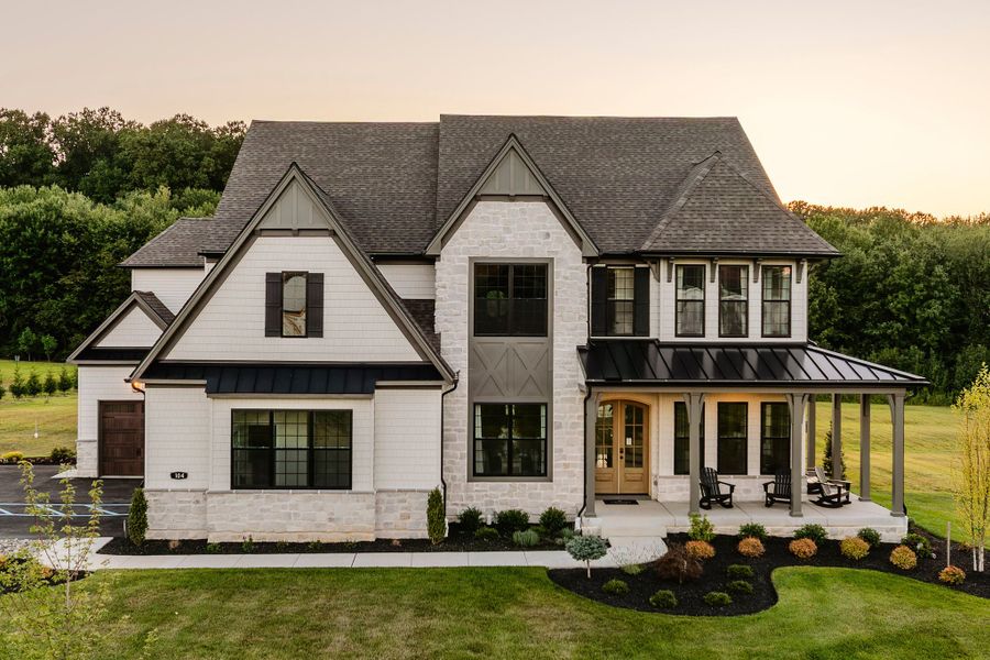 Representative exterior photo of a completed home built from the Nottingham by Keystone Custom Homes in McLean South Shore, Belmont, NC (Image 23).