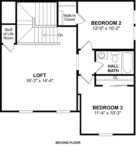 The Cordoba floor plan by K. Hovnanian Homes. 2nd Floor shown. *Prices, plans, dimensions, features, specifications, materials, and availability of homes or communities are subject to change without notice or obligation.