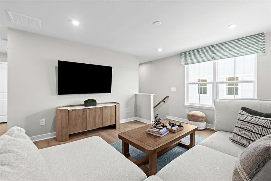 Representative furnished interior of a home built from the Geneva by Ryan Homes in Sea Trail, Sunset Beach (Image 5).