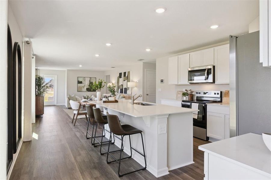 Furnished interior view inside a new home in Wynnstone, Davenport (Image 2). Furnished interior view inside a new home in Wynnstone, Davenport (Image 2).