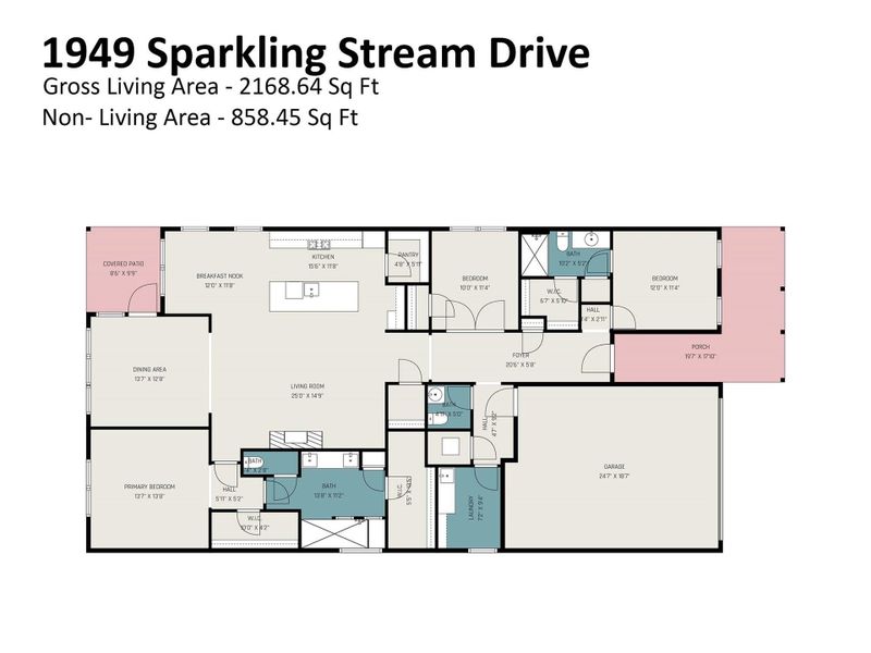 2D floor plan layout of this home in Carolina Riverside, Belmont, NC (Image 4).