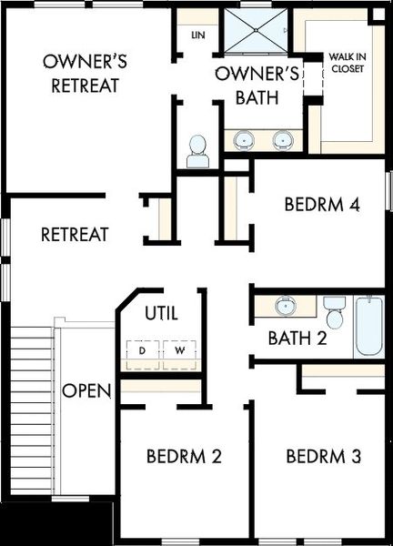 2D floor plan layout of this home in Persimmon Place – Garden Series, Wesley Chapel, FL (Image 3). 2D floor plan layout of this home in Persimmon Place – Garden Series, Wesley Chapel, FL (Image 3).