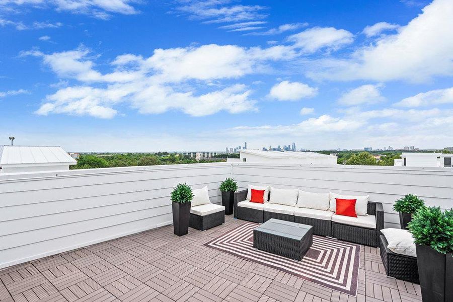 Exterior details and patio area of a home in , Austin (Image 22).