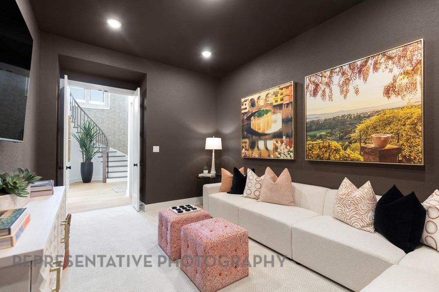 Furnished interior view inside a new home in 6 Creeks at Waterridge: 60ft. lots, Kyle (Image 5).