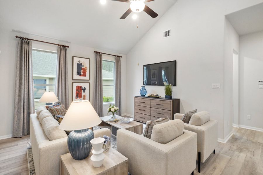 Liberty Estates Model Home - San Jacinto - Family Room Liberty Estates Model Home - San Jacinto - Family Room