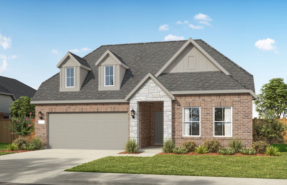 Representative exterior photo of a completed home built from the Granbury by Pulte Homes in Rosemary Fields, Godley, TX (Image 7).