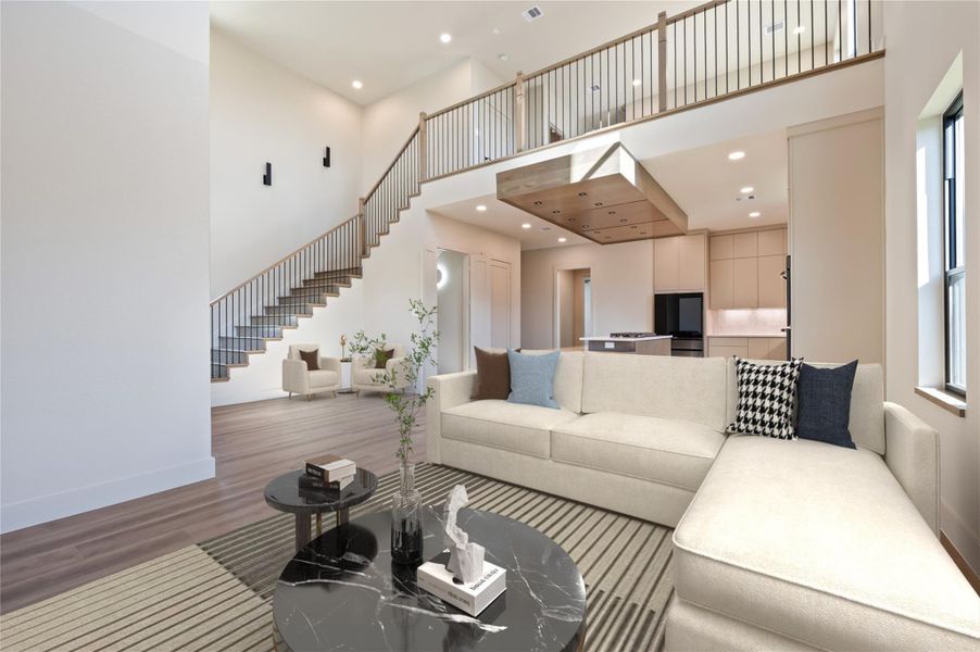 Soaring ceilings with ample natural light and places to relax or gather. (virtually staged) Soaring ceilings with ample natural light and places to relax or gather. (virtually staged)