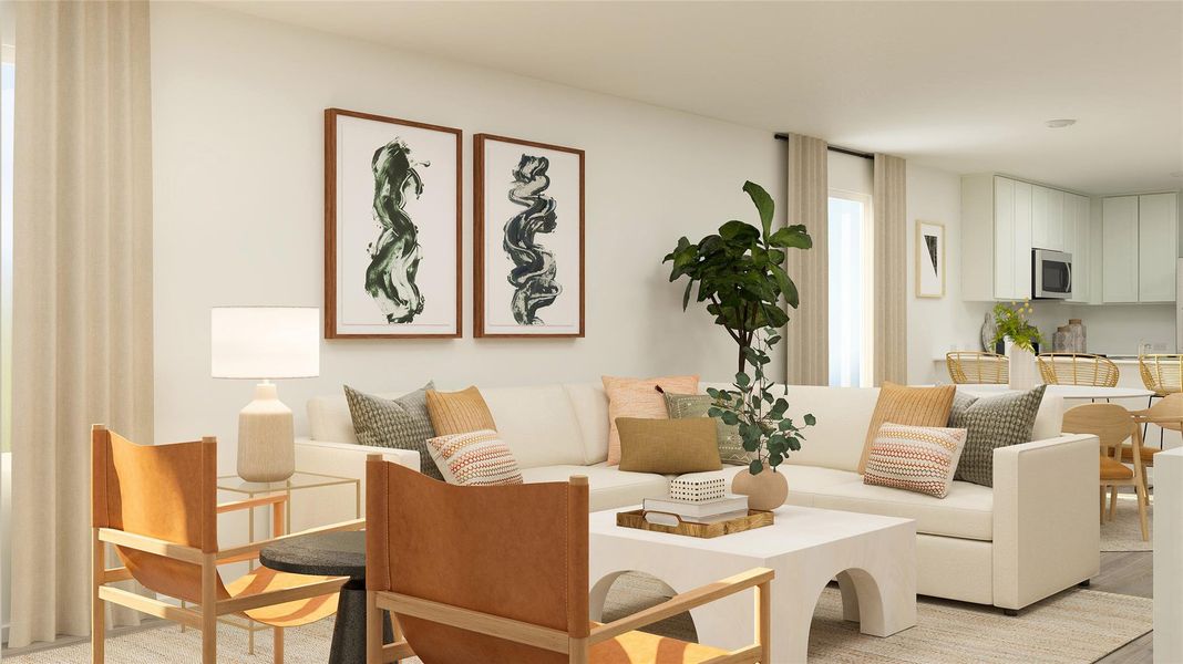 Furnished interior view inside a new home in River Bridge Ranch, San Marcos (Image 11).