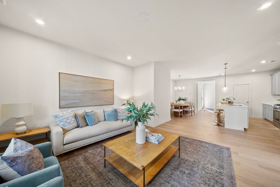 Representative furnished interior of a home built from the Terra B by Homes by Dickerson in Chatham Park, Pittsboro (Image 11).