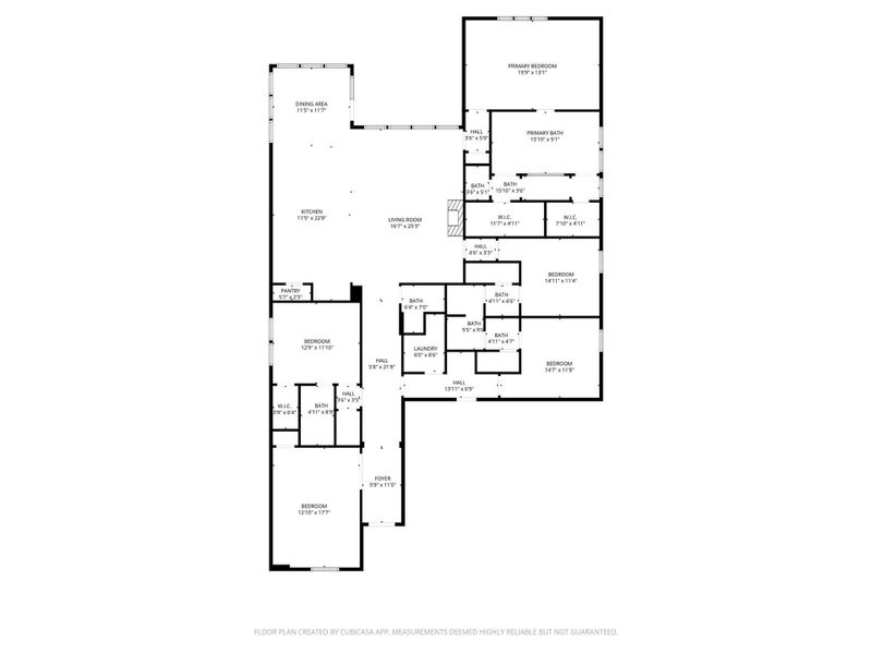 2D floor plan layout of this home in Riceland, Mont Belvieu, TX (Image 5).