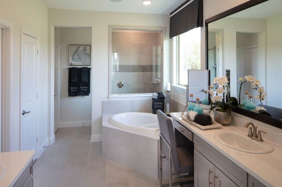 Representative furnished interior of a home built from the Pewter by Taylor Morrison in Highland Lakes, McKinney (Image 10).