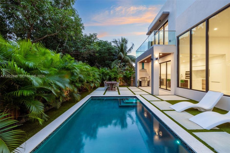 Exterior details and patio area of a home in , Miami (Image 3).