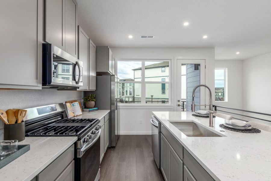 Furnished interior view inside a new home in The Commons at Victory Ridge, Colorado Springs (Image 7).