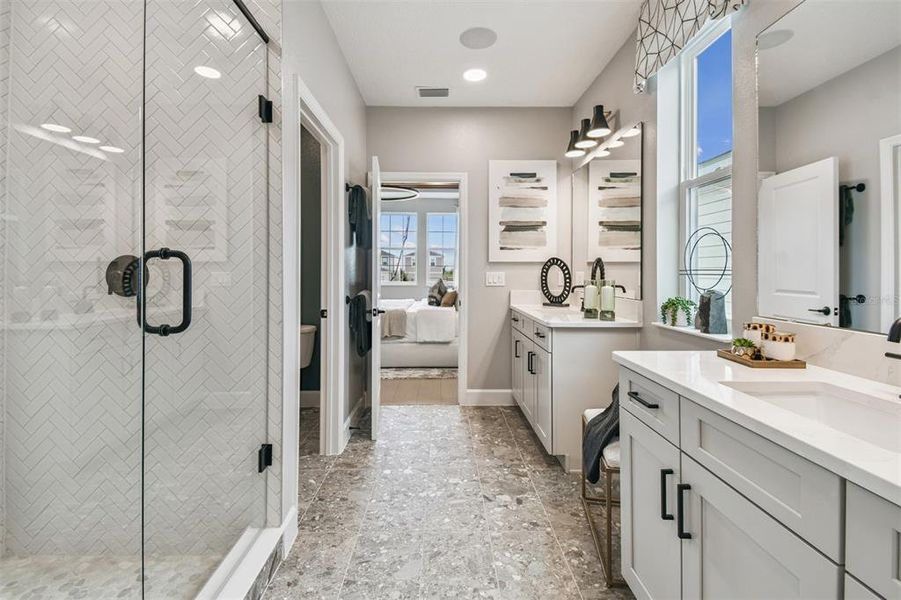 Furnished interior view inside a new home in Lake Star at Ovation, Winter Garden (Image 18).