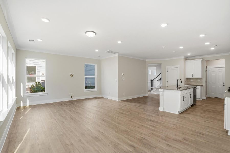 Spacious, unfurnished interior of a new home in Blythe Mill Townhomes, Waxhaw (Image 27). Spacious, unfurnished interior of a new home in Blythe Mill Townhomes, Waxhaw (Image 27).