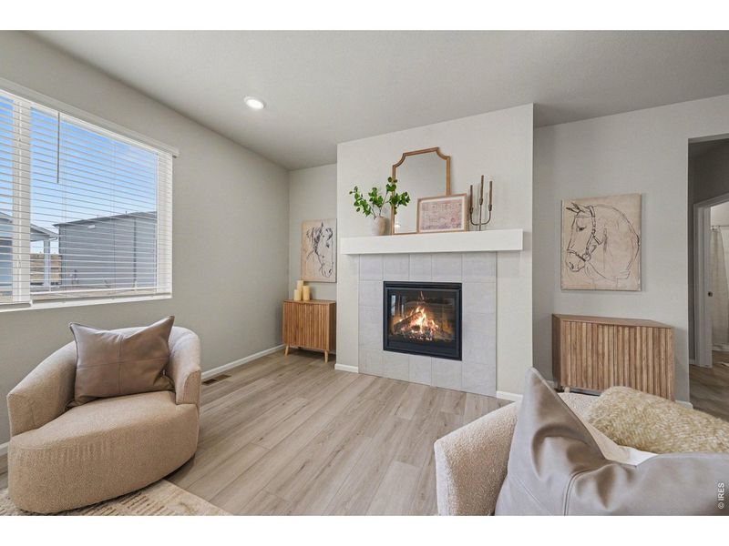 Furnished interior view inside a new home in Poudre Heights: The Alpine Collection, Windsor (Image 29).