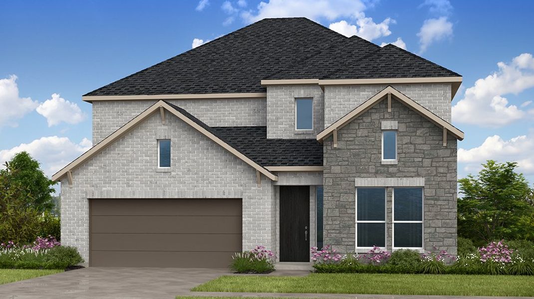 Representative exterior photo of a completed home built from the Saffron by Taylor Morrison in The Ridge at Northlake 50s, Northlake, TX (Image 2). Representative exterior photo of a completed home built from the Saffron by Taylor Morrison in The Ridge at Northlake 50s, Northlake, TX (Image 2).