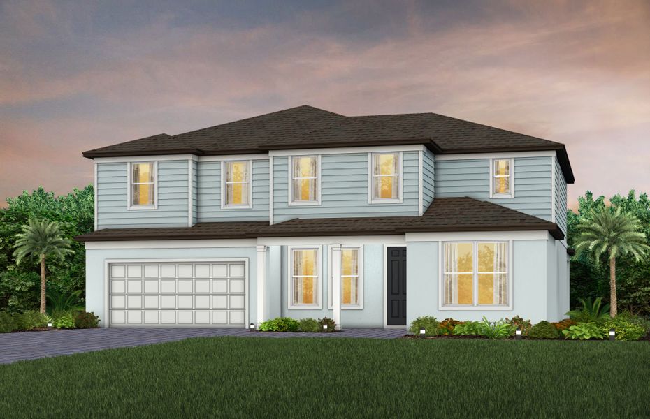 Representative exterior photo of a completed home built from the Newlyn by Pulte Homes in Spencer Glen, Riverview, FL (Image 16).