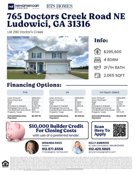 2D floor plan layout of this home in Doctor's Creek, Ludowici, GA (Image 15).