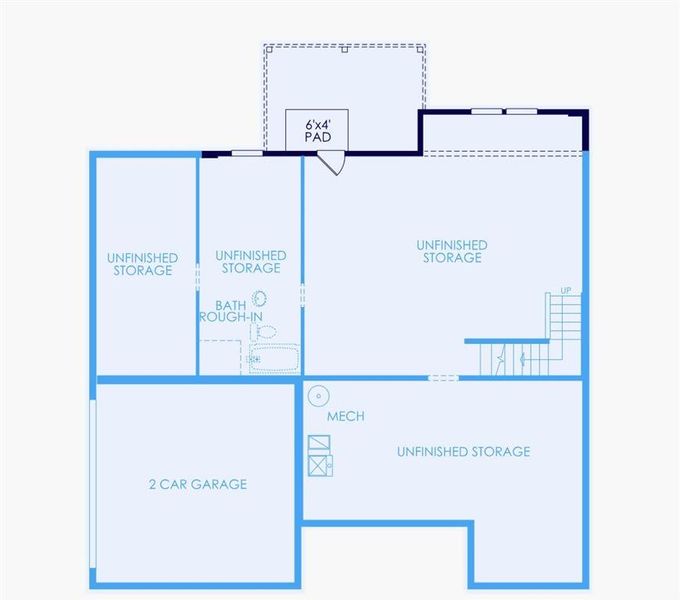 2D floor plan layout of this home in Sierra Creek, Hoschton, GA (Image 7).