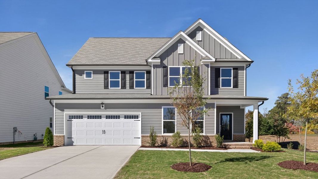 Representative exterior photo of a completed home built from the Lucas by D.R. Horton in The Manors at Haywood Glen, Knightdale, NC (Image 29).