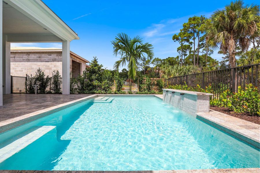 Exterior details and patio area of a home in Artistry Palm Beach, Palm Beach Gardens (Image 22).