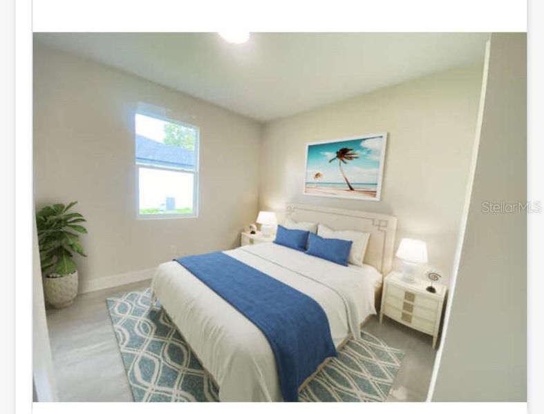 Master bedroom, Virtual Staged