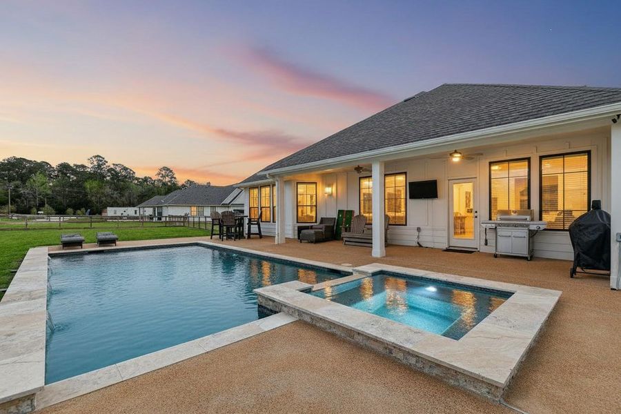 Imagine watching your favorite show or sporting event from your hot tub on a nice clear night.