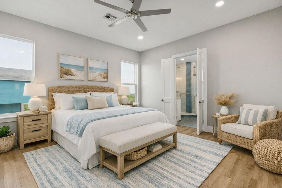 Primary bedroom - Virtually staged